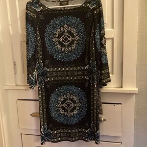 Laundry by Shelli Segal dress small S blue navy  classic and easy to wear